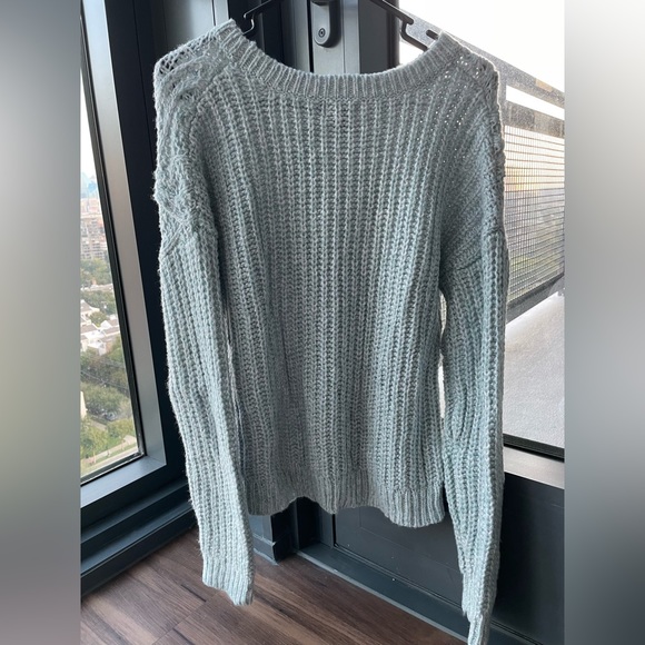 NWT. Old navy light blue womens knit sweater. Medium - Picture 4 of 6